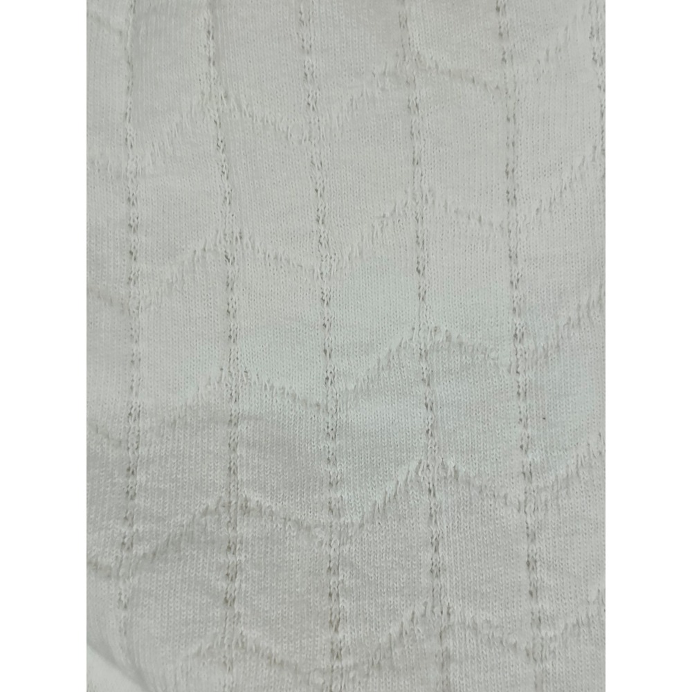 DWSF Vintage White Textured 100% Cotton Elastic Waist Pants Made‎ in USA 26x27 - Picture 7 of 10
